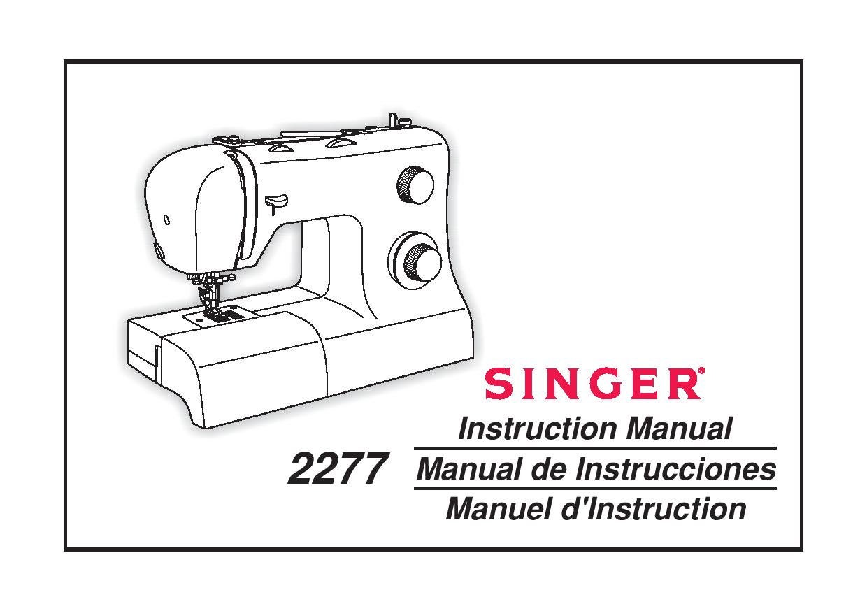 Singer 2277 TRADITION Sewing Machine Instruction Manual User Manual