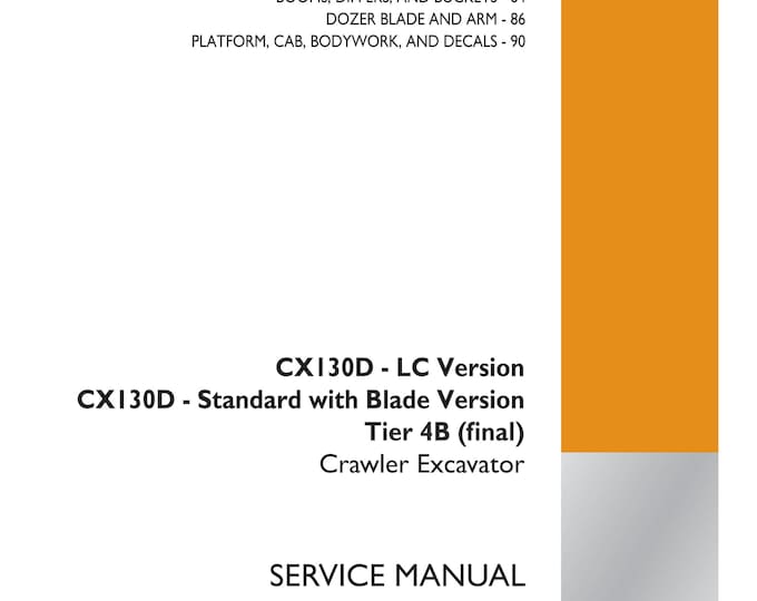 Case CX130D -LC Version-Standard with Blade Version 4B Crawler Dozer - Electrical systems - 55- FAULT CODES - Dtc (Pdf Download)