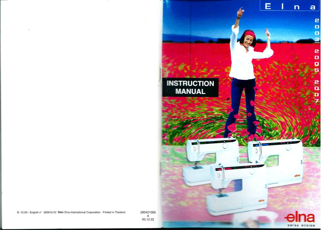 Elna 2003 2005 2007 Sewing Machine Instruction Manual User Manual