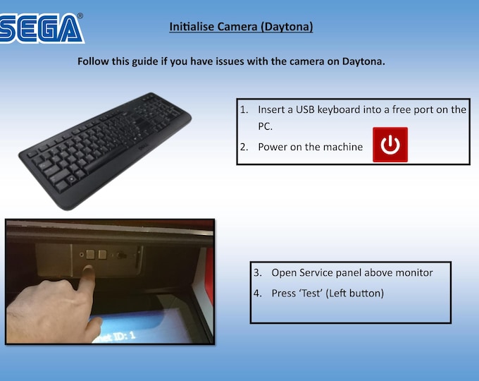 Sega - DAYTONA - CAM INITIALISE  - Service Manual - Parts Manual - Owner manual -  Pdf Download