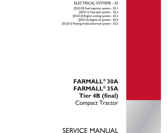 Case Farmall 30A Farmall 35A Tier 4B (final) -Hydraulic systems - Repair Manual - Workshop Manual - Service Manual  (Pdf Download)