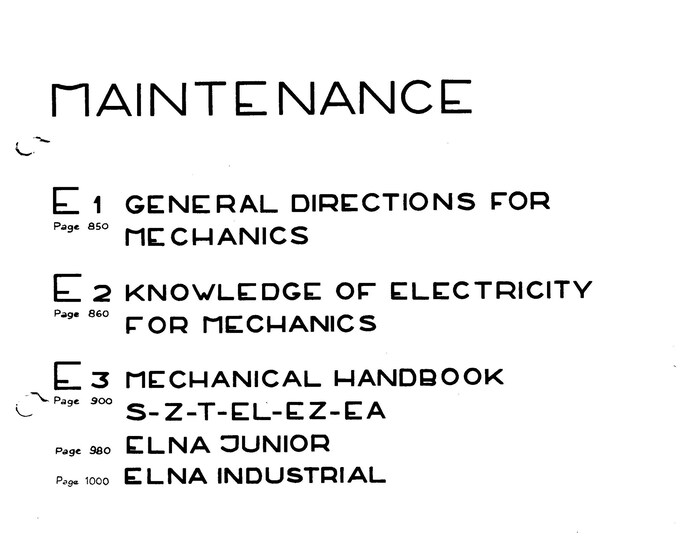 Elna-S-T-A-ZZ-P-JR-Industrial- Sewing Machine - Service Manual - Instruction Manual -  Wiring Diagram - Operation Manual - Parts List