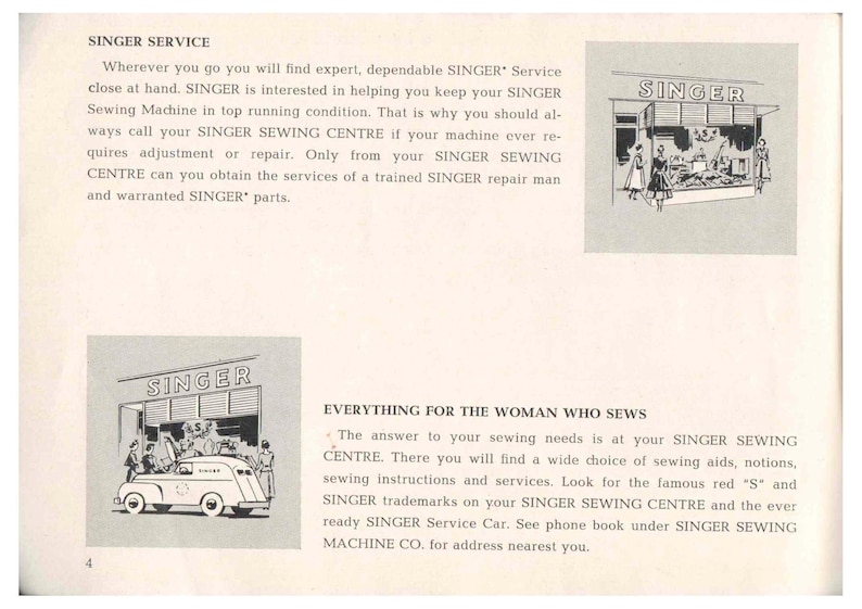Singer 401 401A Slantomatic Sewing Machine Instruction Manual User