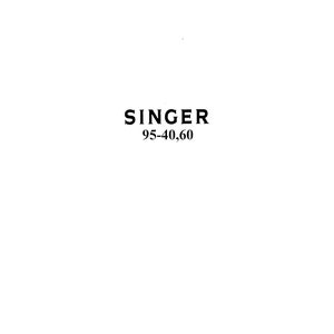 Puede incluir: La palabra "SINGER" está impresa en letras negras y en negrita. Debajo de la palabra "SINGER" están los números "95-40,60" en negro. El fondo es blanco.