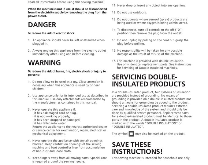 BERNINA artista 165 Sewing Machine Instruction Manual - User Manual - Complete User Guide - English
