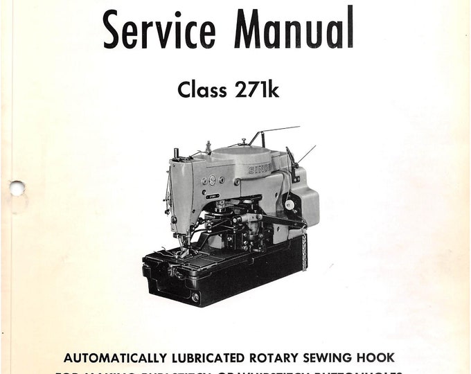 Singer-Class-271k-Service-Manual Repair Manual - English