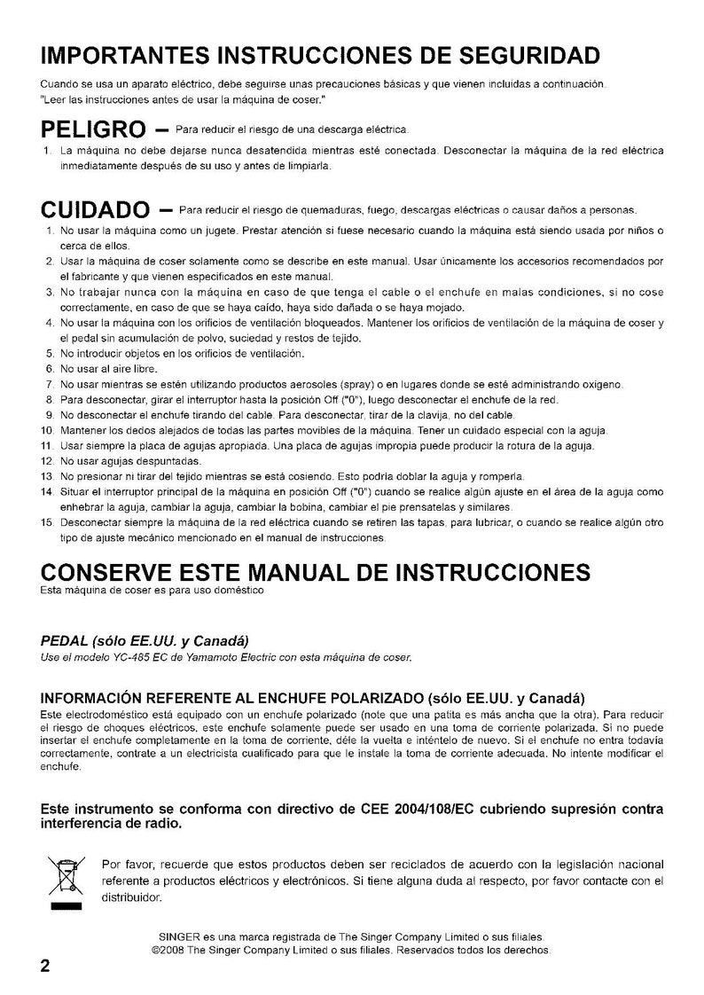 Singer 7258 Stylist Sewing Machine Instruction Manual User Manual