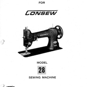 CONSEW 28 Sewing Machine Instruction Manual - User Manual - Complete User Guide - English