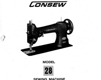 CONSEW 28 Sewing Machine Instruction Manual - User Manual - Complete User Guide - English
