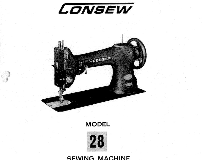 CONSEW 28 Sewing Machine Instruction Manual - User Manual - Complete User Guide - English