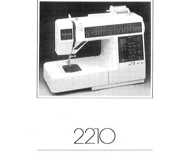 Singer 2210 Sewing Machine Instruction Manual - User Manual - Complete User Guide - English