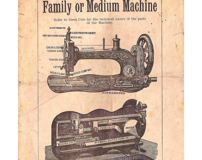 Bradbury-Family-Medium- Sewing Machine - Service Manual - Instruction Manual -  Wiring Diagram - Operation Manual - Parts List
