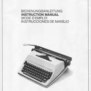 Adler Junior12 Typewriter Instruction Manual - User Manual - Complete User Guide