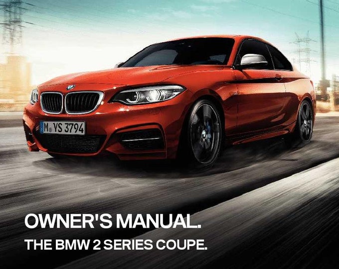 BMW 2 Series Coupe F22 2014- Owners Manual - English
