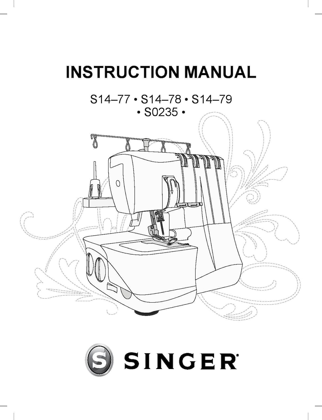 English French Spanish Instruction Manual, on CD, for Singer