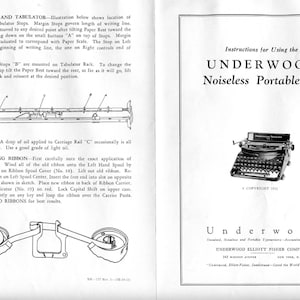 Underwood noiseless 77 Typewriter Instructiehandleiding - Gebruikershandleiding - Volledige gebruikershandleiding