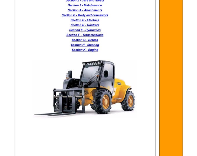 JCB Compact Loadall 9803-3690 - Workshop Manual - Service Manual - Parts Manual - Owners Manual (PDF Download)