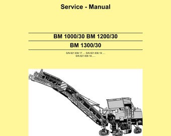 Bomag BM 1000-30/1200-30/1300-30 Service Repair Manual (PDF Download)