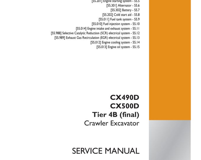 Case CX490D CX500D Tier 4B -Electrical systems - 55-Cab engine controls - 525-Repair Manual- Shop Manual - Service Manual-(Pdf Download)
