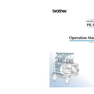 Brother PR1000 Sewing Machine Instruction Manual - User Manual - Complete User Guide