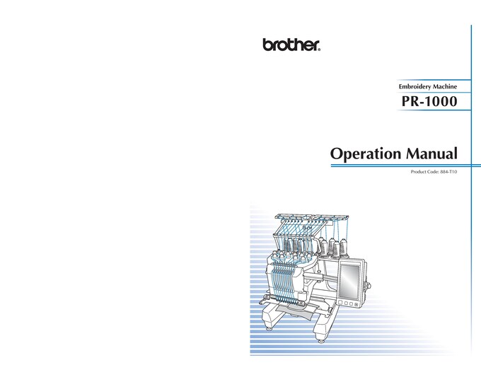 Brother PR1000 Sewing Machine Instruction Manual - User Manual - Complete User Guide
