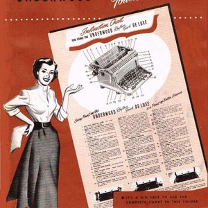 Underwood Rhythm Touch De Luxe Typewriter Instructiehandleiding - Gebruikershandleiding - Volledige gebruikershandleiding