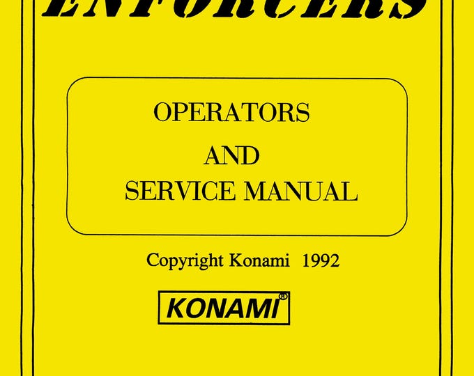 KONAMI - LETHAL ENFORCERS - 64200 - Service Manual - Parts Manual - Owner manual -  Pdf Download