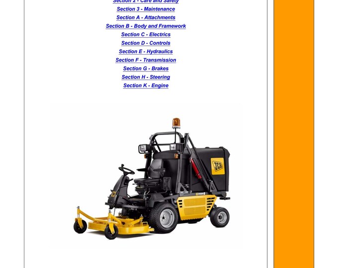 JCB Ground Care FM25 - Workshop Manual - Service Manual - Parts Manual - Owners Manual (pdf Download)