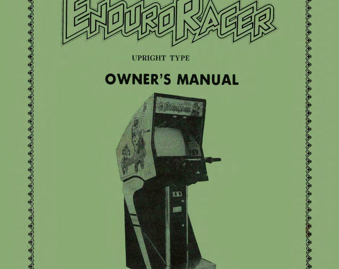 SEGA - ENDURO RACER - Upright - Service Manual - Parts Manual - Owner manual -  Pdf Download