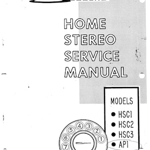 Seeburg - HSC1 - HSC2 - HSC3 - AP1 - AP2 - Operating Instructions - Service Manual - Instruction Manual -  Wiring Diagram - Schematic