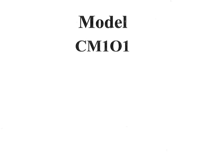 CONSEW CM1O1 Sewing Machine Instruction Manual - User Manual - Complete User Guide - English