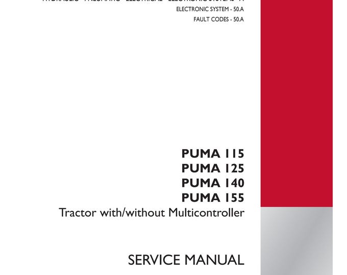 Case Puma 115 Puma 125 Puma 140 Puma 155-ELECTRICAL POWER SYSTEM - 50.A- Repair Manual- (Pdf Download)