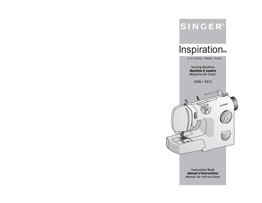 Singer Inspiration 4206/4212 Sewing Machine Instruction Manual (PDF) - Etsy