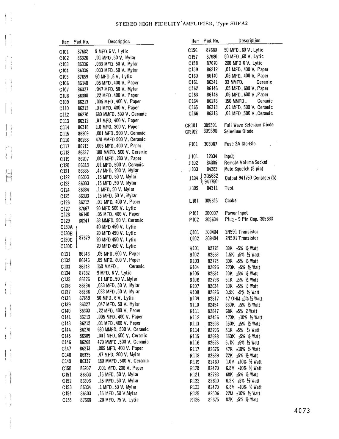 Seeburg SHFA2 Service Manual: Wiring Diagram, Parts List - Etsy