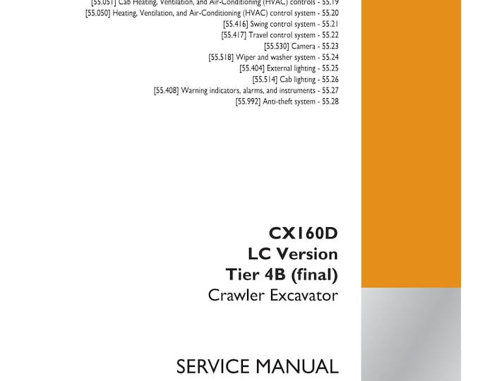 Case CX160D LC Version Tier 4B (final) - Electrical systems - 55-Cab controls - 512-Repair Manual- Service Manual (Pdf Download)