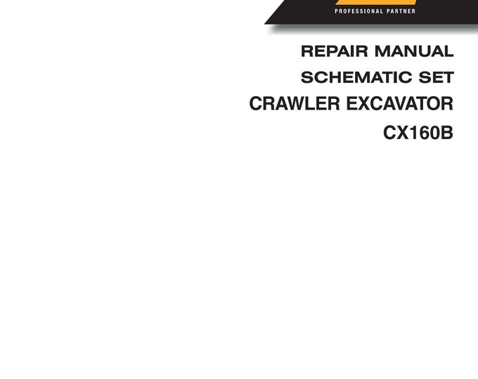 Case SCHEMATIC Set CRAWLER EXCAVATOR CX160B  -  Repair manual- Shop Manual (Pdf Download)