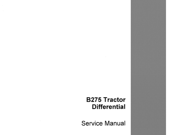 Case B-275 Tractor Transmission-Repair Manual - Service Manual (Pdf Download)