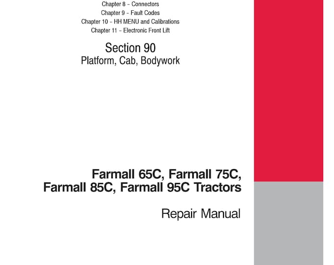 Case  Farmall 65C, Farmall 75C, Farmall 85C, Farmall 95C Tractors -  Repair manual- Shop Manual (Pdf Download)