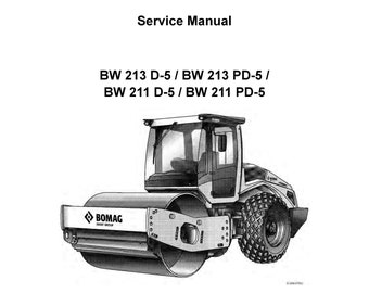 Bomag Bw 213 D-5 - Bw 213 PD-5 - Bw 211 D5 - Bw 211 PD-5 Manual de servicio - Inglés