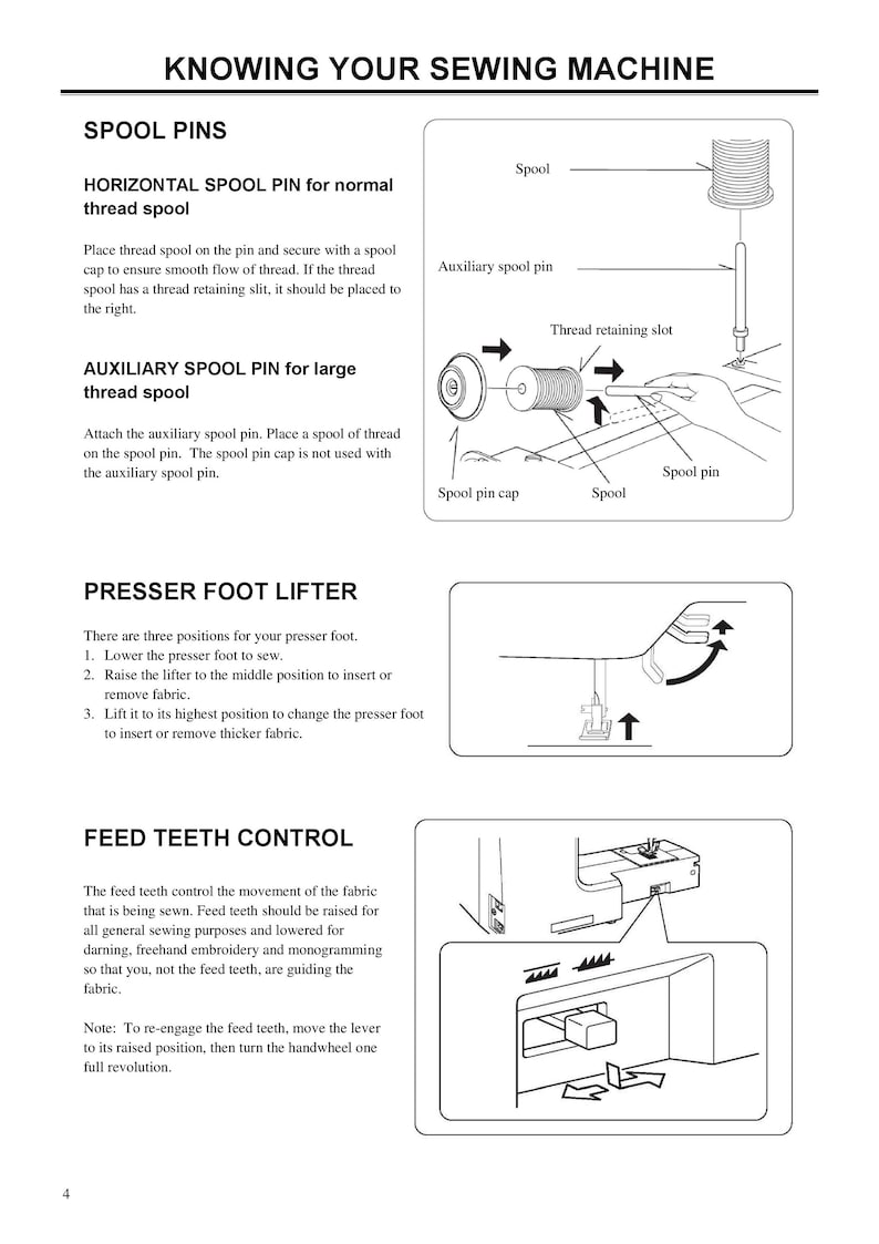Singer SC220 Sewing Machine Instruction Manual User Manual Complete User Guide English Etsy