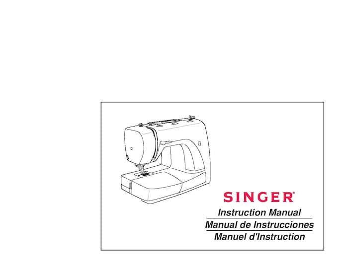 Singer 2932 Sewing Machine Instruction Manual - User Manual - Complete User Guide - English - French - Spanish