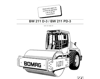 Bomag Roller BW 211 PD-3 Service and Maintenance Instruction 00813923 - ES (Pdf Download)