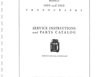 WURLITZER - 1400 - 1450 - Pakiet schematów - Instrukcja obsługi - Instrukcja serwisowa - Instrukcja obsługi - Schemat - Lista części