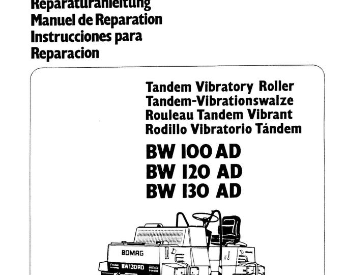 Bomag Roller BW100 AD Instruction for Repair 00819120  (Pdf Download)