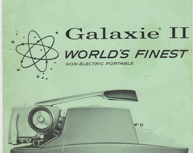 Smith Corona-Galaxie-II Typewriter Instruction Manual - User Manual - Complete User Guide