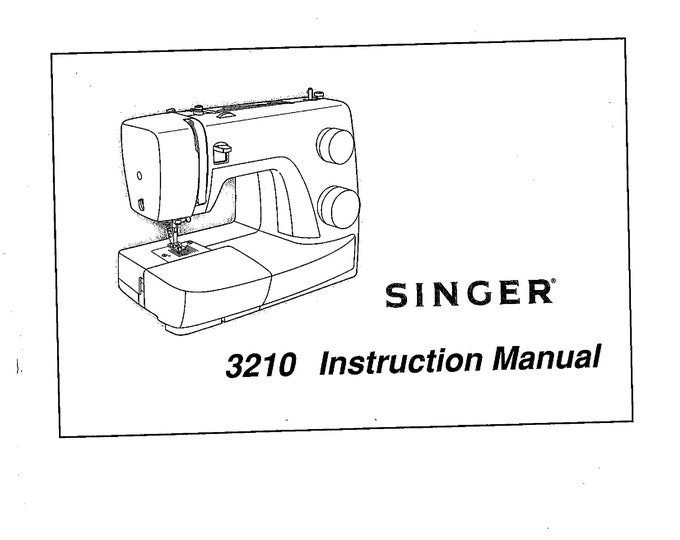 Singer 3210 Sewing Machine Instruction Manual - User Manual - Complete User Guide - English