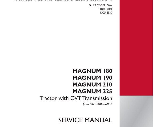 Case Magnum180 Magnum 190 Magnum 210 Magnum 225 - Repair Manual- Service Manual(Pdf Download)