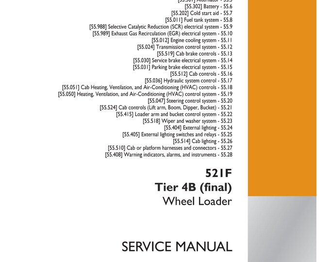 Case 521F Tier 4B (final) Wheel Loader-Electrical systems - 55-Engine control system - 015 -Repair Manual- Shop Manual  (Pdf Download)