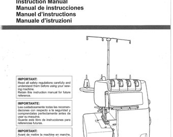 Juki MO1000 Sewing Machine Instruction Manual - English User Guide