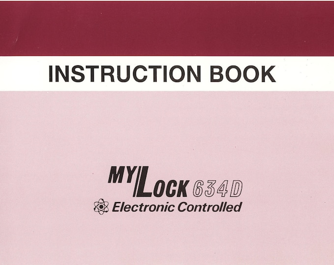 Janome 634D MyLock Sewing Machine Instruction Manual - User Manual - Complete User Guide